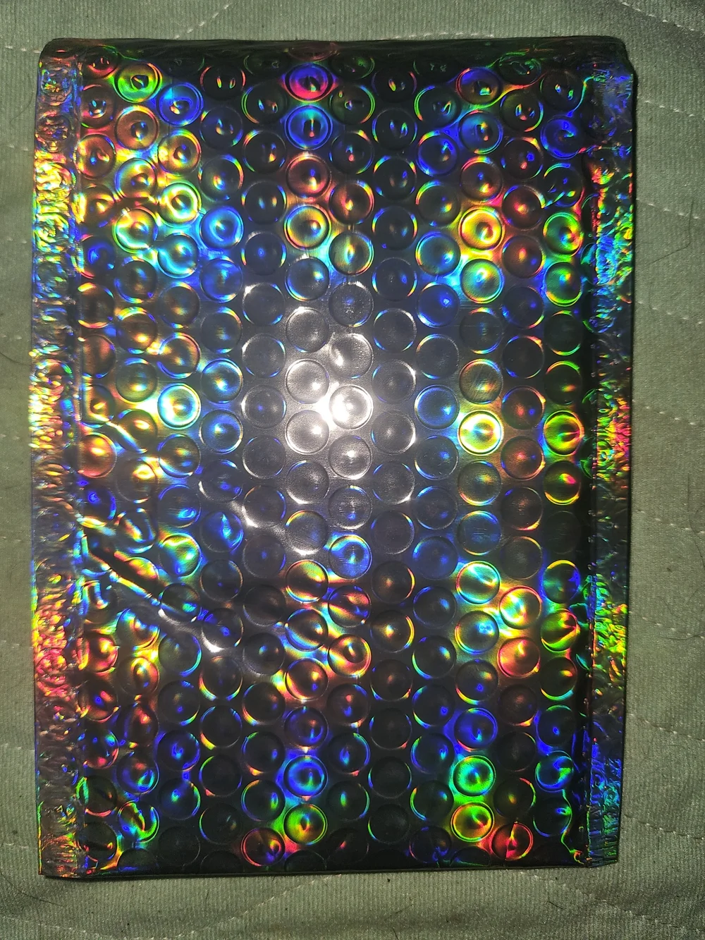 Holographic Black Bubble Mailer - Premium Shipping Envelope